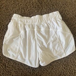 white lululemon shorts